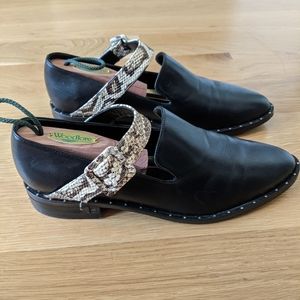 Freda Salvador loafers with snake print strap